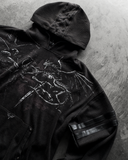 "DAWNS LULL" WAFFLE KNIT HOODIE
