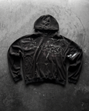 "DAWNS LULL" WAFFLE KNIT HOODIE