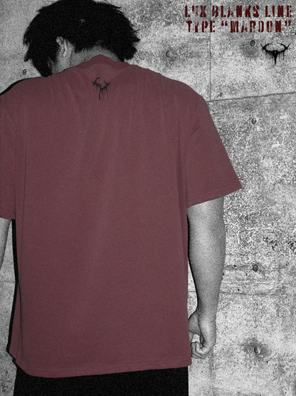 LUXURY BLANK TEE (MAROON)