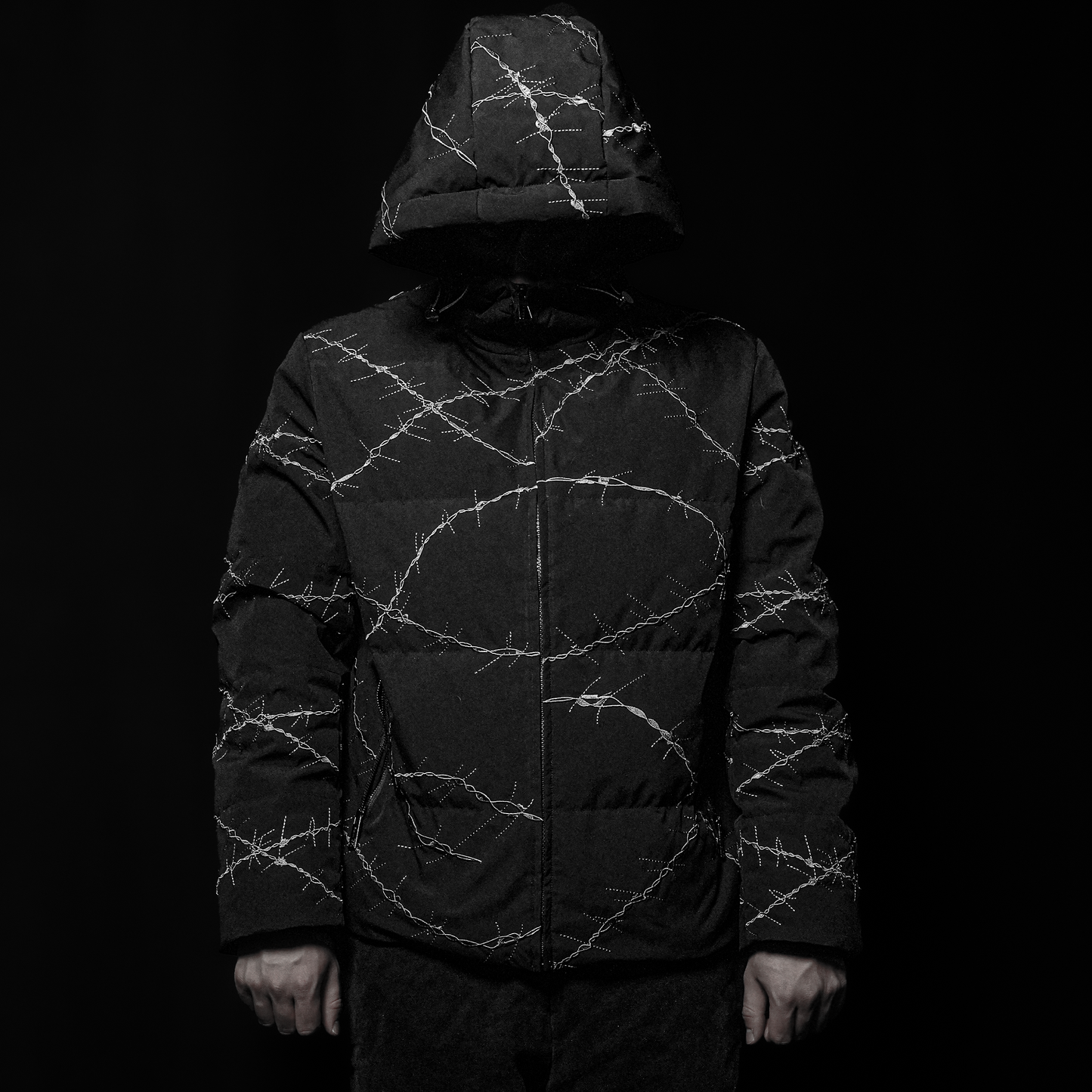 Barbed Puffer Jacket Size Up