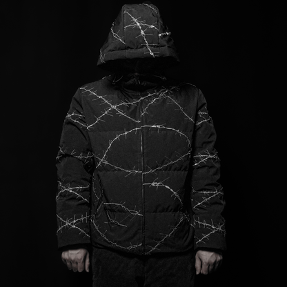 Barbed Puffer Jacket Size Up