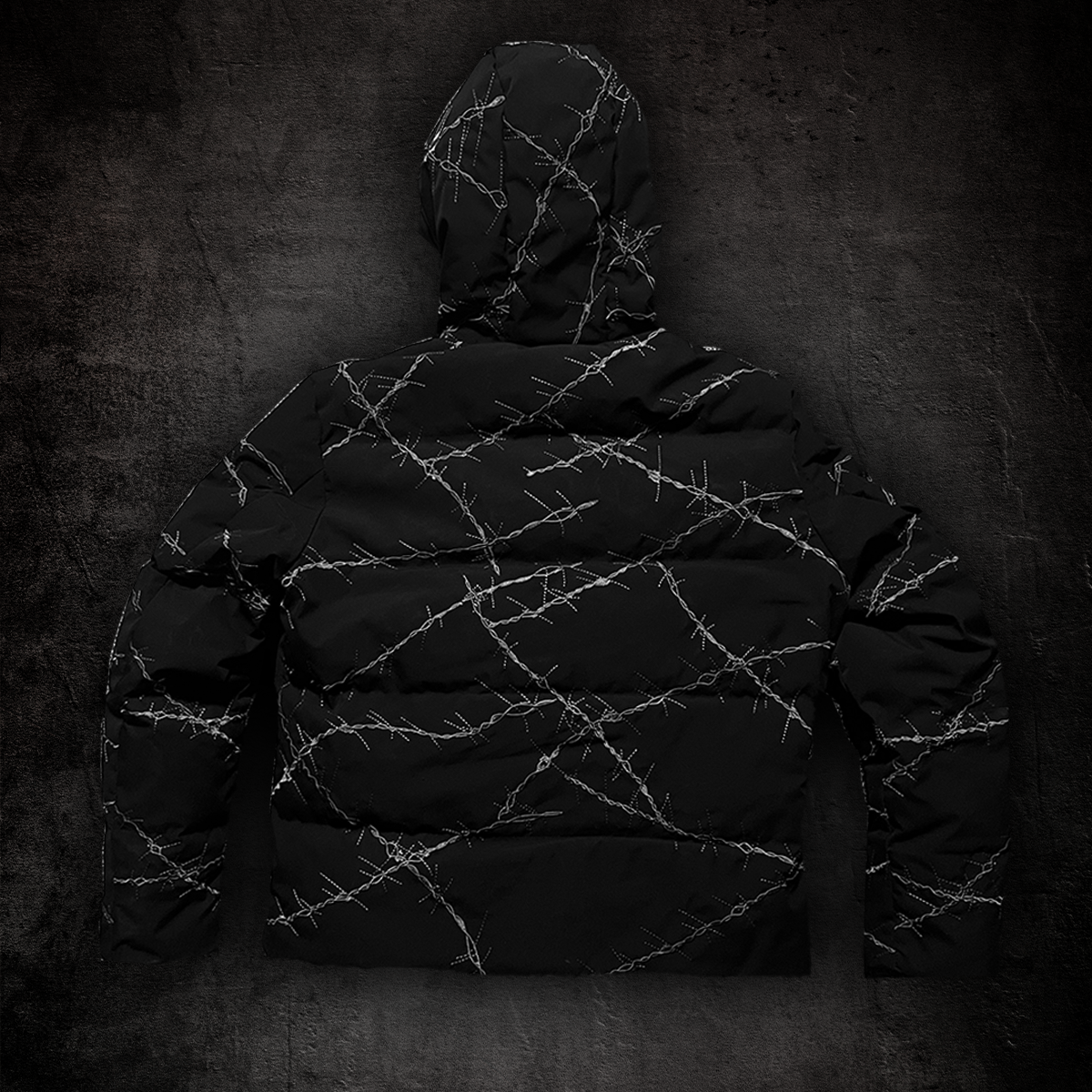 Barbed Puffer Jacket Size Up